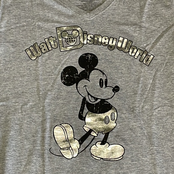 NWOT Mickey Mouse Disney World V-Neck Shirt - Picture 2 of 4